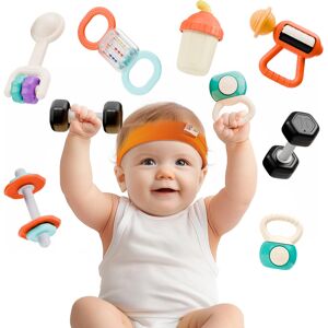 iPlay, iLearn iPlay iLearn Baby First Gym Rattle Set Infant Dumbbell Weights Teething Rattle iPlay, iLearn iPlay iLearn Baby First Gym Rattle Set Infant Dumbbell Weights Teething Rattle
