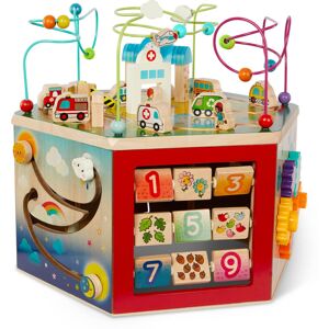 Battat - Wooden Activity Cube - City-Themed Activity Center - Educational Toys- Battat - Wooden Activity Cube - City-Themed Activity Center - Educational Toys-