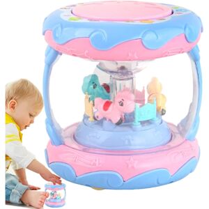 Unbranded (Pink Blue) Musical Drum Toy Carousel Rotating Light up Electronic Drum,Baby M Unbranded (Pink Blue) Musical Drum Toy Carousel Rotating Light up Electronic Drum,Baby M