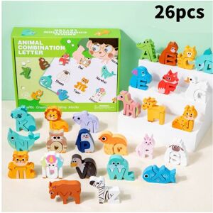 Unbranded (Animal ) Animal Wooden Alphabet Blocks Educational Puzzle Toy Skill Preschool D Unbranded (Animal ) Animal Wooden Alphabet Blocks Educational Puzzle Toy Skill Preschool D