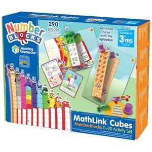 Learning Resources MathLink Cubes 11-20 Activity Set, 30 Numberblocks Activities Learning Resources MathLink Cubes 11-20 Activity Set, 30 Numberblocks Activities
