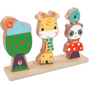 Fisher-Price - Wooden Stacking Puzzle – 9 Colourful & Educational Toy – Interactive Shape Sor Fisher-Price - Wooden Stacking Puzzle – 9 Colourful & Educational Toy – Interactive Shape Sor