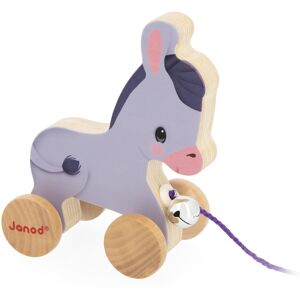 Janod - Wooden Walking Donkey with Tinkerbell - Pull and Push Toy - Motor Skills and I Janod - Wooden Walking Donkey with Tinkerbell - Pull and Push Toy - Motor Skills and I