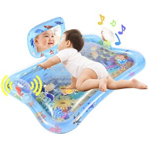 Unbranded Tummy Time Water Mat for Baby Boy Girl PVC Inflatable Play Mat with Mirror Rattl Unbranded Tummy Time Water Mat for Baby Boy Girl PVC Inflatable Play Mat with Mirror Rattl