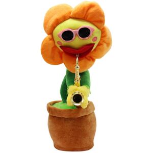 Unbranded (Orange Rounded) Plush Sunflower Saxophone Toy With Singing And Dancing Function Unbranded (Orange Rounded) Plush Sunflower Saxophone Toy With Singing And Dancing Function