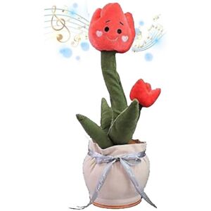 Unbranded (Pink) Plush Singing Flower Toy With Dancing Talking Multifunctional Repeating T Unbranded (Pink) Plush Singing Flower Toy With Dancing Talking Multifunctional Repeating T