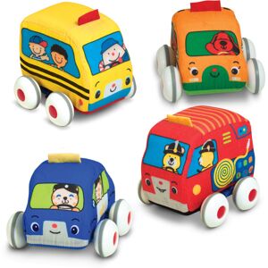 Melissa & Doug Ks Kids Pull-Back Vehicle Set - Soft Baby Toy Set With 4 Cars and Melissa & Doug Ks Kids Pull-Back Vehicle Set - Soft Baby Toy Set With 4 Cars and