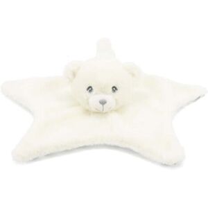32cm Keeleco Baby White and Grey Bear Blanket - Plush Soft Toy 32cm Keeleco Baby White and Grey Bear Blanket - Plush Soft Toy
