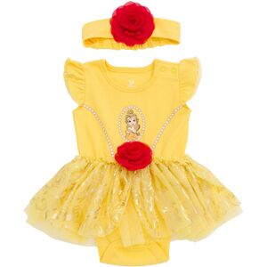 Disney Princess Belle Infant Baby Girls Cosplay Bodysuit With Skirt Overlay & He Disney Princess Belle Infant Baby Girls Cosplay Bodysuit With Skirt Overlay & He