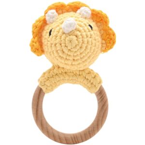 Celebrations Petit Cheri Crochet Dinosaur Rattle - Triceratops Celebrations Petit Cheri Crochet Dinosaur Rattle - Triceratops