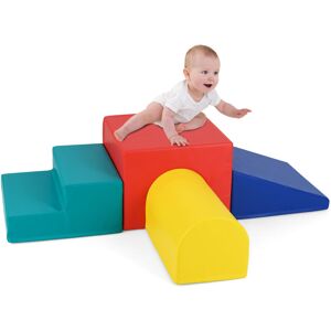 GYMAX Soft Play Equipment for Toddlers, 4 Pieces Kids Activity Set, Baby Soft Fo GYMAX Soft Play Equipment for Toddlers, 4 Pieces Kids Activity Set, Baby Soft Fo