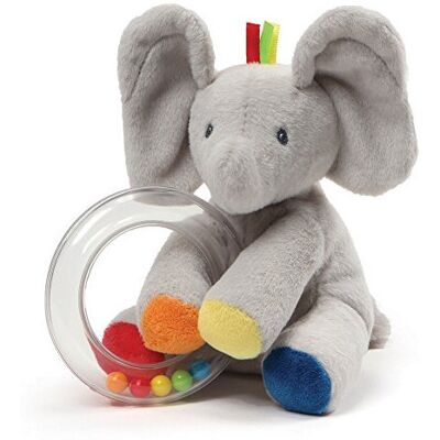 Baby GUND Flappy the Elephant Stuffed Animal Rattle Plush Toy 5" - Plush Soft To Baby GUND Flappy the Elephant Stuffed Animal Rattle Plush Toy 5" - Plush Soft To