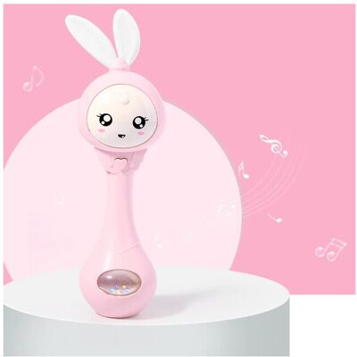 Unbranded (Pink) Baby musical flashing rattles, toy bunny teether hand rattles Unbranded (Pink) Baby musical flashing rattles, toy bunny teether hand rattles