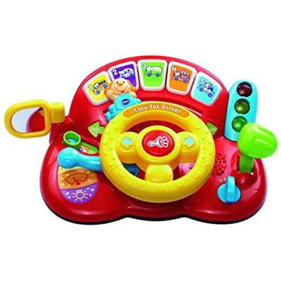 VTech Baby Tiny Tot Driver, Roleplay Steering Wheel for Toddlers, Interactive Dr VTech Baby Tiny Tot Driver, Roleplay Steering Wheel for Toddlers, Interactive Dr