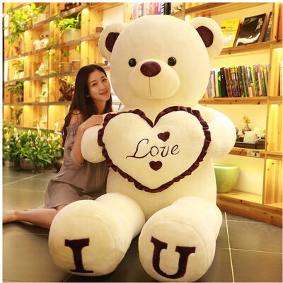 XYLFLY (80cm, B) 80/100cm Big Size Plush Toy Teddy Bear Giant Pink Soft Stuffed Animals XYLFLY (80cm, B) 80/100cm Big Size Plush Toy Teddy Bear Giant Pink Soft Stuffed Animals