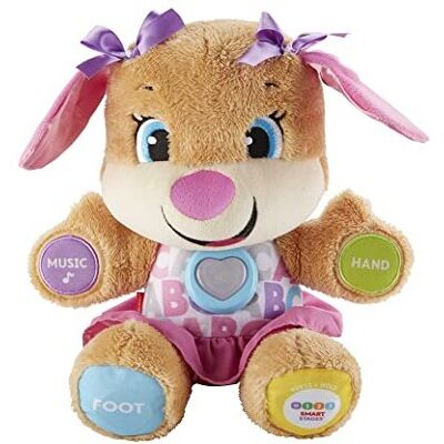 Fisher-Price Laugh & Learn Smart Stages Sis - UK English Edition, plush toy with music, light Fisher-Price Laugh & Learn Smart Stages Sis - UK English Edition, plush toy with music, light