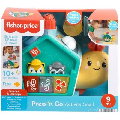 Fisher-Price Press N Go Activity Snail 10+ Activities Sounds & Phrases Fisher-Price Press N Go Activity Snail 10+ Activities Sounds & Phrases