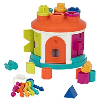 Battat ? Shape Sorter House ? Color and Shape Sorting Toy with 6 Keys and 12 Sha Battat ? Shape Sorter House ? Color and Shape Sorting Toy with 6 Keys and 12 Sha