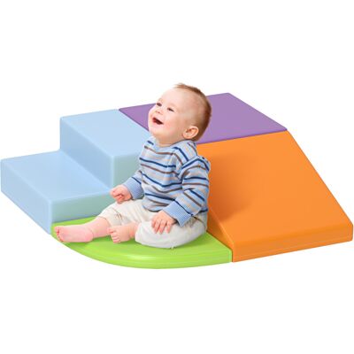 HOMCOM Orange Soft Play Set - Climb and Crawl Foam Activity Toys HOMCOM Orange Soft Play Set - Climb and Crawl Foam Activity Toys