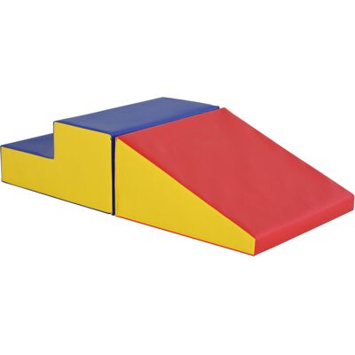 HOMCOM 2 Piece Soft Play Set for Toddler Climb and Crawl - Play Set HOMCOM 2 Piece Soft Play Set for Toddler Climb and Crawl - Play Set
