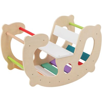 Costway Kids 2-in-1 Rocking Horse Arch Montessori Climbing Toys w/Rocker Costway Kids 2-in-1 Rocking Horse Arch Montessori Climbing Toys w/Rocker