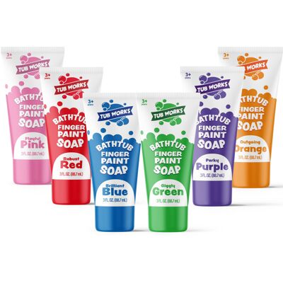 Tub Works Bathtub Finger Paint Soap, Classic 6 Pack Non-Toxic Washable Batht Tub Works Bathtub Finger Paint Soap, Classic 6 Pack Non-Toxic Washable Batht
