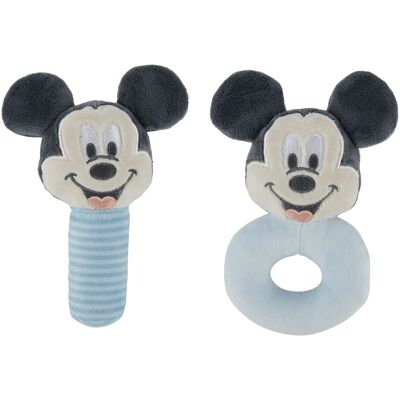 Disney Mickey Mouse Assorted Plush Lovie Rattle Set Pack of 2 - Soft and Cuddly Disney Mickey Mouse Assorted Plush Lovie Rattle Set Pack of 2 - Soft and Cuddly