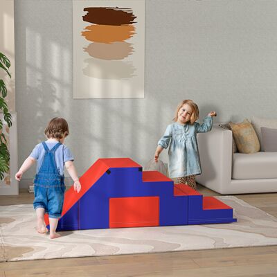 HOMCOM - 2-piece Soft Play Set - Dark Blue - Baby Foam Climber Block - Soft Play Set HOMCOM - 2-piece Soft Play Set - Dark Blue - Baby Foam Climber Block - Soft Play Set