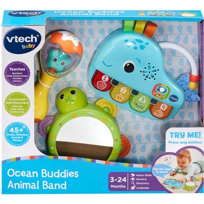 VTech Baby Ocean Buddies Animal Band, 3 Interactive Musical Instruments with Sou VTech Baby Ocean Buddies Animal Band, 3 Interactive Musical Instruments with Sou
