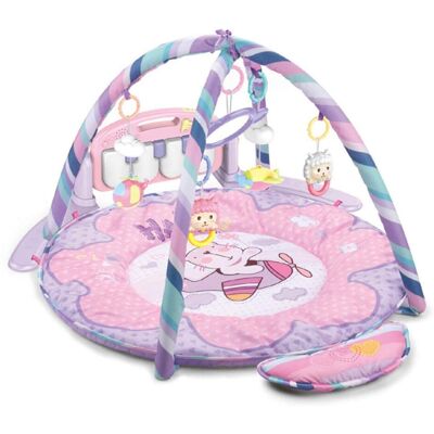 Meero London HE0611 New Born Pink Round Play mat Gym with Large Key Board 4 in 1 Meero London HE0611 New Born Pink Round Play mat Gym with Large Key Board 4 in 1
