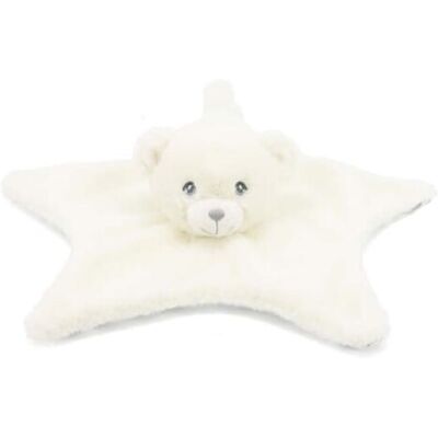 32cm Keeleco Baby White and Grey Bear Blanket - Plush Soft Toy 32cm Keeleco Baby White and Grey Bear Blanket - Plush Soft Toy