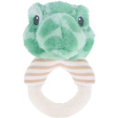 14cm Keeleco Baby Terry Turtle Ring Rattle - Plush Soft Toy 14cm Keeleco Baby Terry Turtle Ring Rattle - Plush Soft Toy