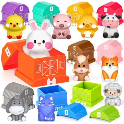 Joyreal Farm Animals Toys - Toddler Learning Montessori Stacking Educational Toy Joyreal Farm Animals Toys - Toddler Learning Montessori Stacking Educational Toy