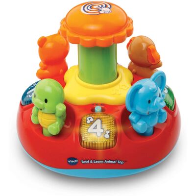VTech Push & Play Spinning Top Music, Lights, Animals, Shapes and Colours Gr VTech Push & Play Spinning Top Music, Lights, Animals, Shapes and Colours Gr