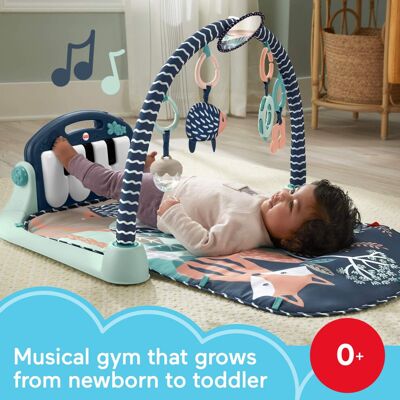 Fisher-Price FisherPrice Baby Playmat Kick Play Piano Gym with Musical and Sensory Fisher-Price FisherPrice Baby Playmat Kick Play Piano Gym with Musical and Sensory