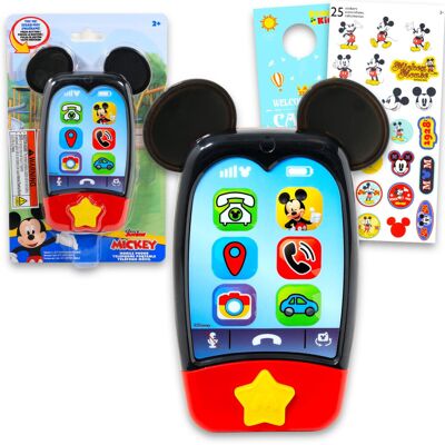 Mickey Mouse Toy Phone for Boys - Bundle with Disney Cell Phone Toy with Sound B Mickey Mouse Toy Phone for Boys - Bundle with Disney Cell Phone Toy with Sound B