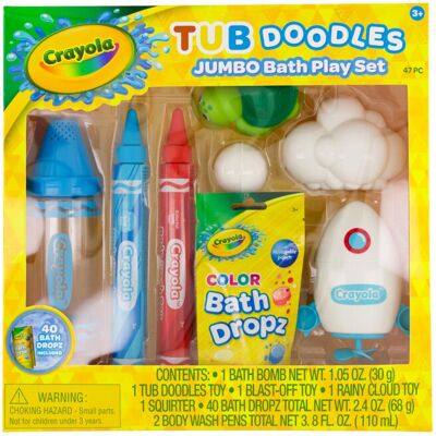Crayola Bath Tub Doodles Jumbo Bath Time Play Set, Small Crayola Bath Tub Doodles Jumbo Bath Time Play Set, Small