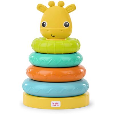 Bright Starts Giraffe Tower Stacking Toy, Multicolor, Unisex, 6 Months+ Baby Sta Bright Starts Giraffe Tower Stacking Toy, Multicolor, Unisex, 6 Months+ Baby Sta