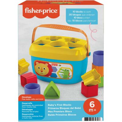 Fisher-Price Stacking Toy Baby’s First Blocks Set of 10 Shapes for Sorting Play Fisher-Price Stacking Toy Baby’s First Blocks Set of 10 Shapes for Sorting Play