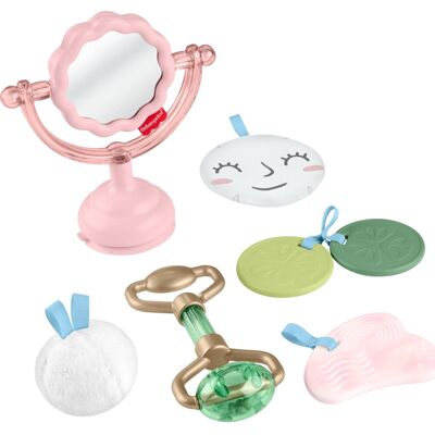 Fisher-Price Baby Toys Mini Me Moments Self-Care Sensory Set 6-Piece Rattle & Te Fisher-Price Baby Toys Mini Me Moments Self-Care Sensory Set 6-Piece Rattle & Te