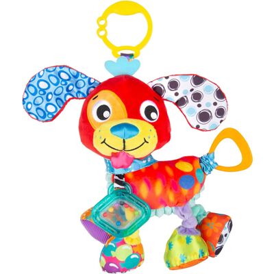 Playgro Penny Puppy - Toy with Rattle, Pull-Tag & Clip Playgro Penny Puppy - Toy with Rattle, Pull-Tag & Clip