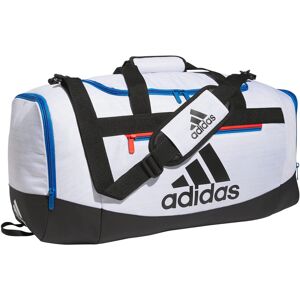 adidas Unisex Adult Defender 4 Medium Duffel Bag Two Tone White-Clear Onix/Brig adidas Unisex Adult Defender 4 Medium Duffel Bag Two Tone White-Clear Onix/Brig