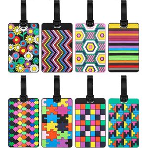 Unbranded (As show, One size) 8 Pieces Luggage Tags PVC Baggage Tags, Travel Suitcase Bagg Unbranded (As show, One size) 8 Pieces Luggage Tags PVC Baggage Tags, Travel Suitcase Bagg