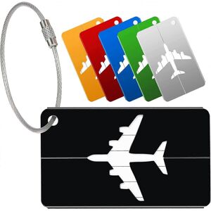 Unbranded (As show, One size) 6 Piece Luggage Tag Airplane Suitcase Tag Aluminum Alloy Lug Unbranded (As show, One size) 6 Piece Luggage Tag Airplane Suitcase Tag Aluminum Alloy Lug