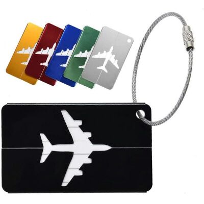 Unbranded Luggage Tag, 6-Pack Luggage Tag Aluminum Suitcase Tag with Steel Ring for Luggag Unbranded Luggage Tag, 6-Pack Luggage Tag Aluminum Suitcase Tag with Steel Ring for Luggag