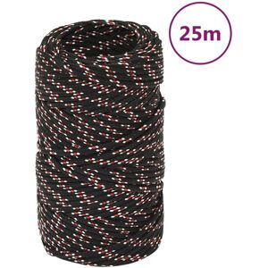 vidaXL Boat Rope Black and Red 25 m Polypropylene - Boat Rope vidaXL Boat Rope Black and Red 25 m Polypropylene - Boat Rope