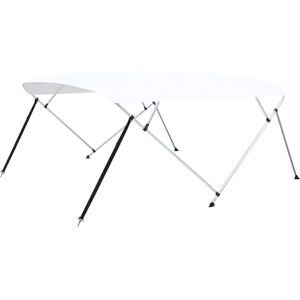vidaXL White 4-Bow Boat Bimini Top - Boat Canopy vidaXL White 4-Bow Boat Bimini Top - Boat Canopy