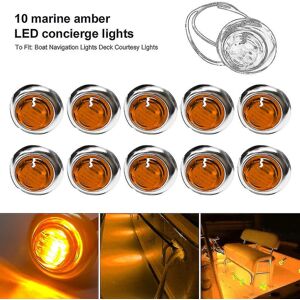 Unbranded (Orange) 12v-dc 10pcs Led Marine Boat Light Waterproof 3 Led Deck Courtesy Light Unbranded (Orange) 12v-dc 10pcs Led Marine Boat Light Waterproof 3 Led Deck Courtesy Light
