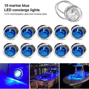 Unbranded (Blue) 12v-dc 10pcs Led Marine Boat Light Waterproof 3 Led Deck Courtesy Light 3 Unbranded (Blue) 12v-dc 10pcs Led Marine Boat Light Waterproof 3 Led Deck Courtesy Light 3