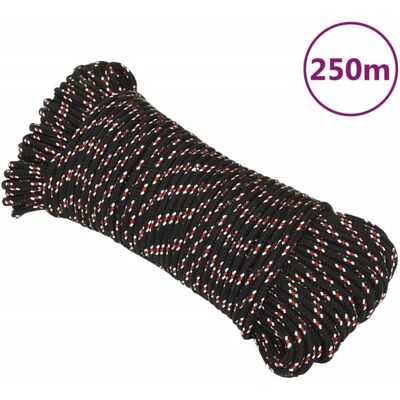 vidaXL Boat Rope Black 3 mm 250 m - Boat Rope vidaXL Boat Rope Black 3 mm 250 m - Boat Rope